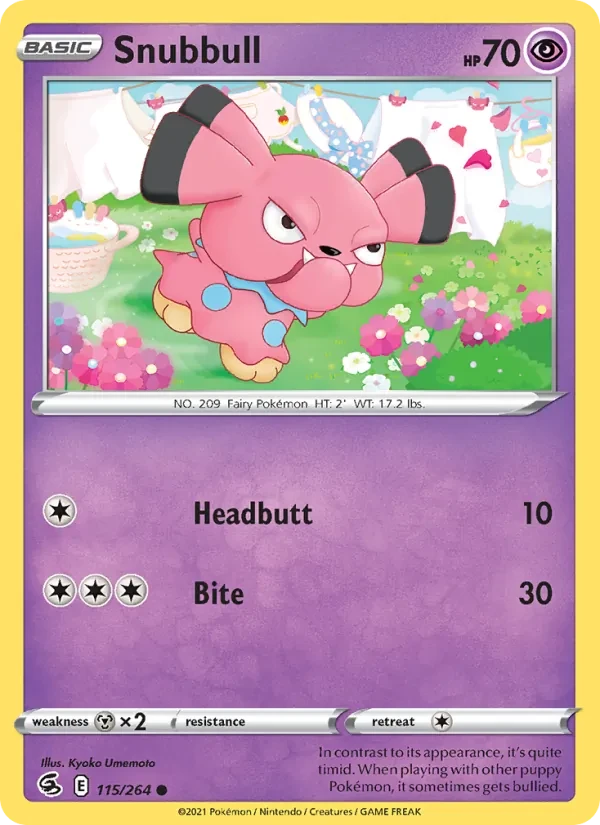 Snubbull 115/264 Fusion Strike Pokémon card