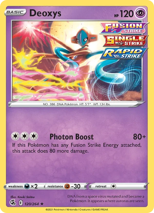 Deoxys 120/264 Fusion Strike Pokémon card