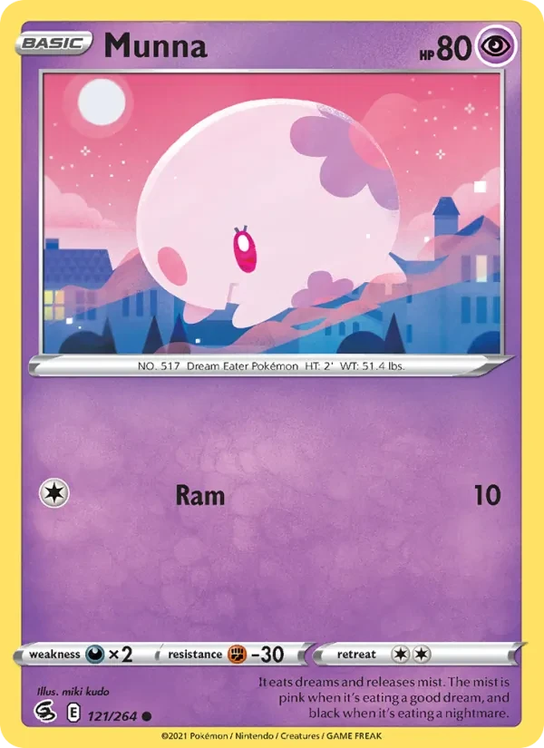 Munna 121/264 Fusion Strike Pokémon card