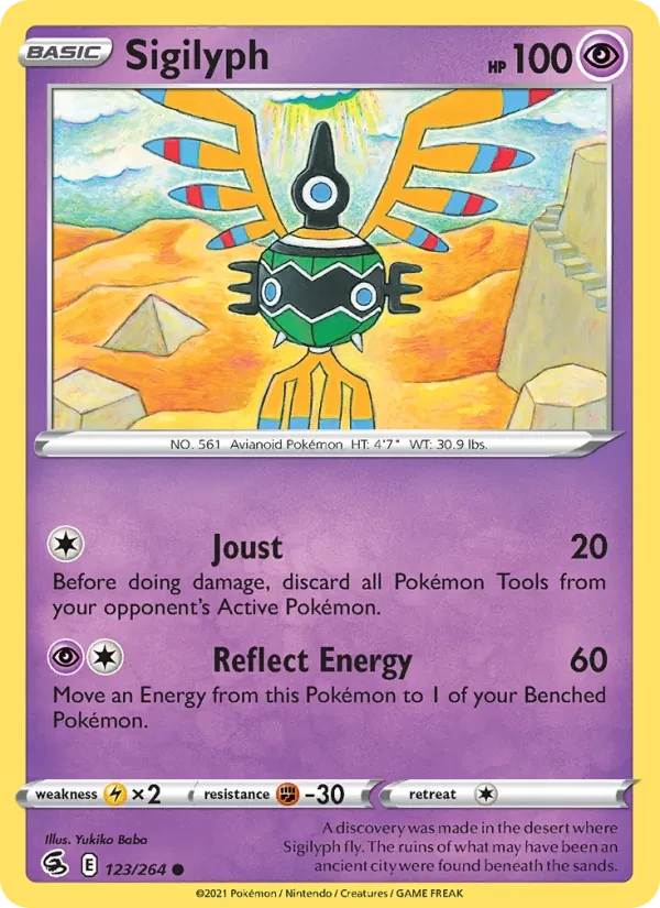 Sigilyph 123/264 Fusion Strike Pokémon card