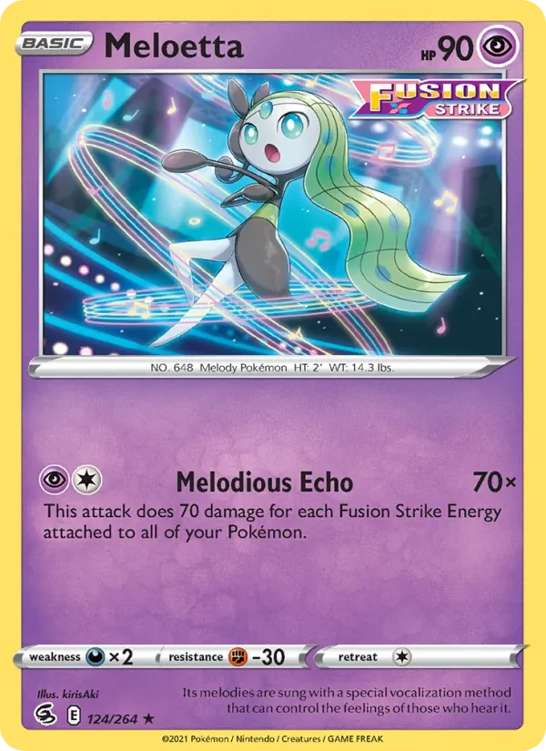 Meloetta 124/264 Fusion Strike Pokémon Karte