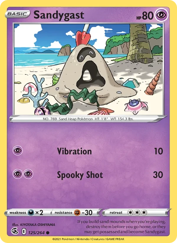 Sandygast 125/264 Fusion Strike Pokémon card