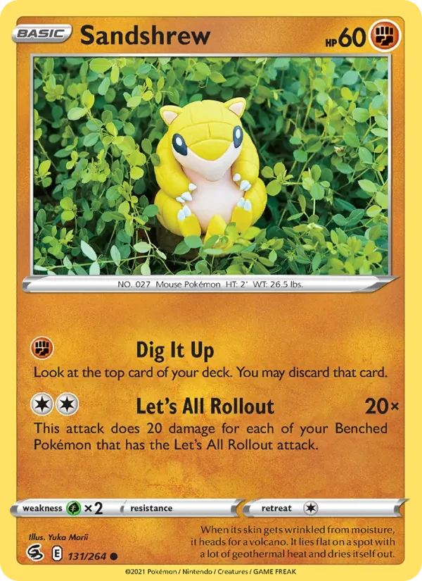Sandshrew 131/264 Fusion Strike Pokémon card
