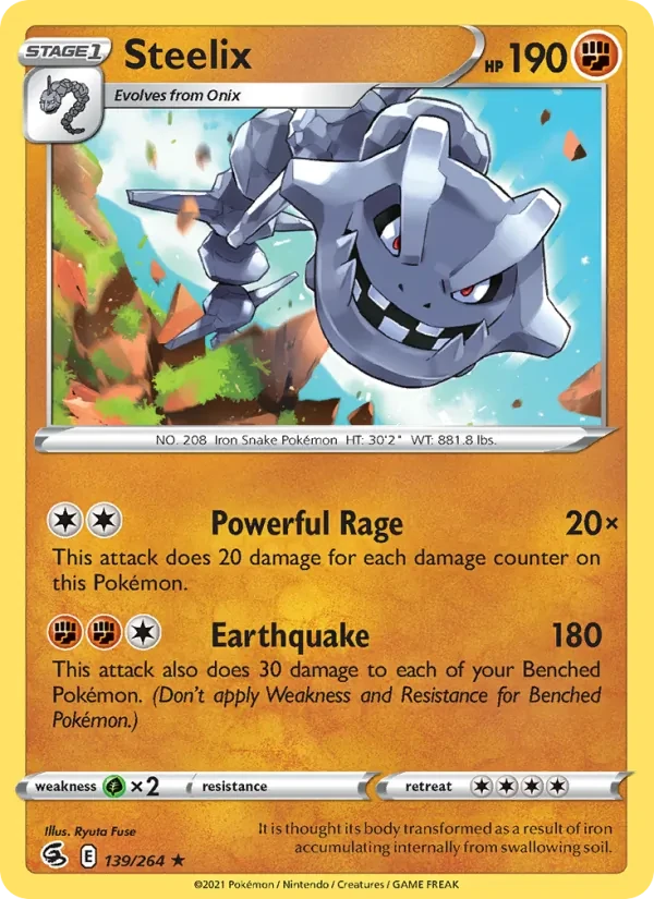 Steelix 139/264 Fusion Strike Pokémon Karte