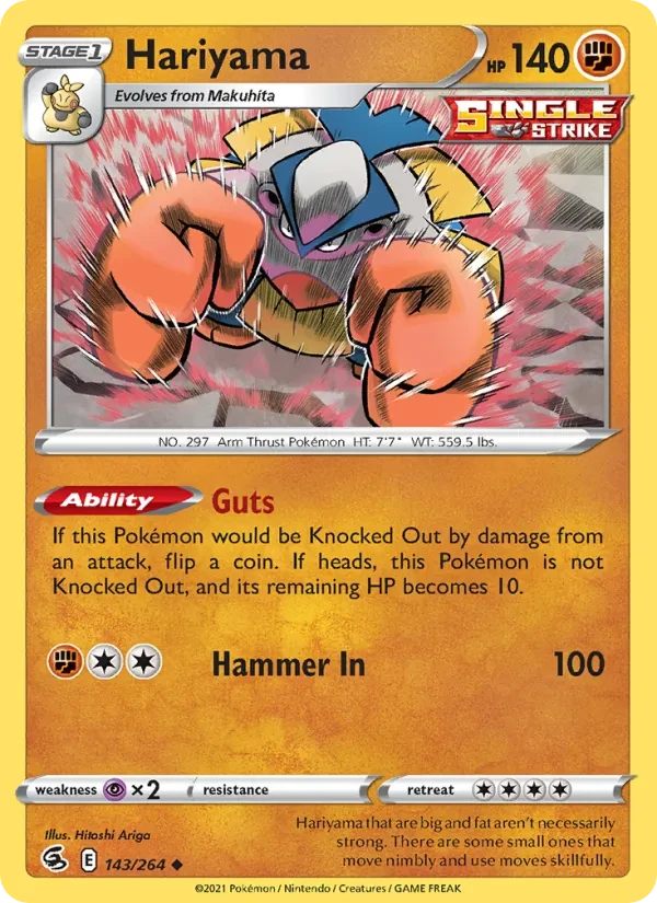 Hariyama 143/264 Fusion Strike Pokémon card