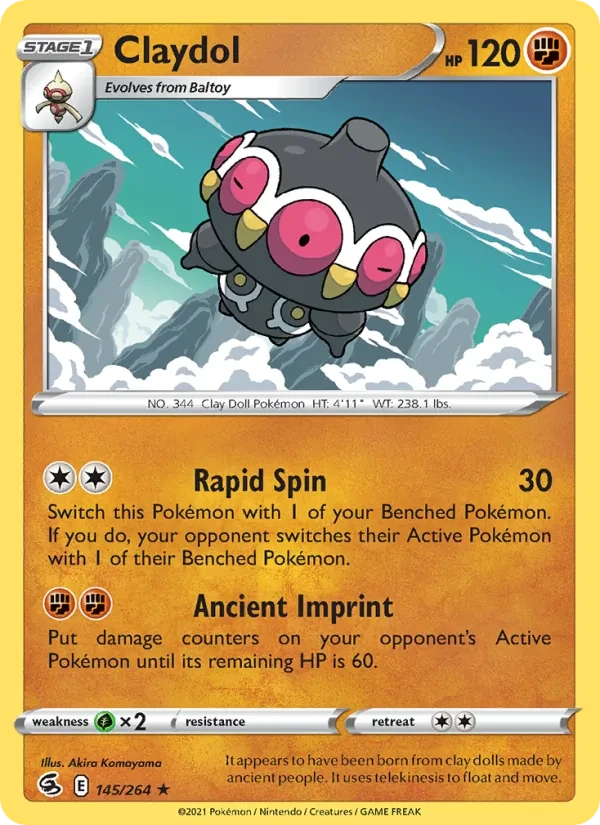 Claydol 145/264 Fusion Strike Pokémon Karte