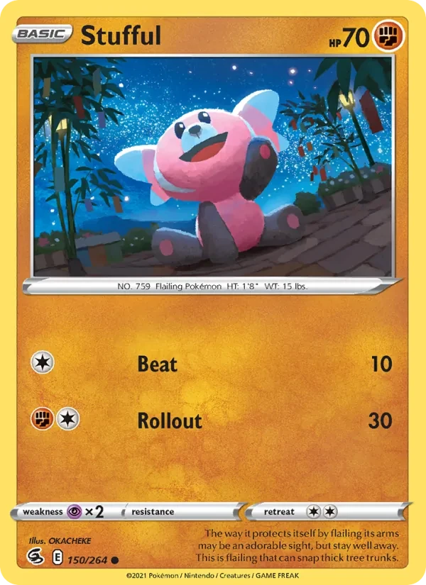 Stufful 150/264 Fusion Strike Pokémon card