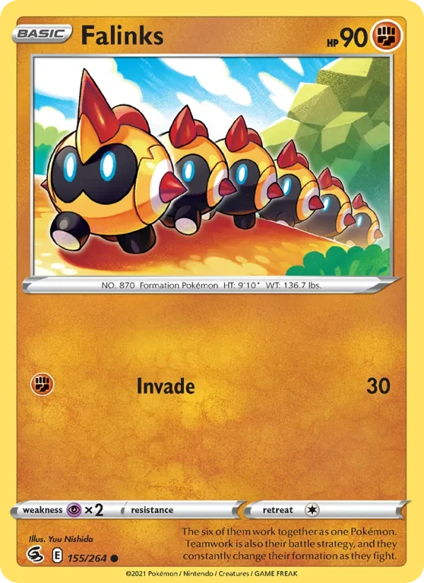 Falinks 155/264 Fusion Strike Pokémon card