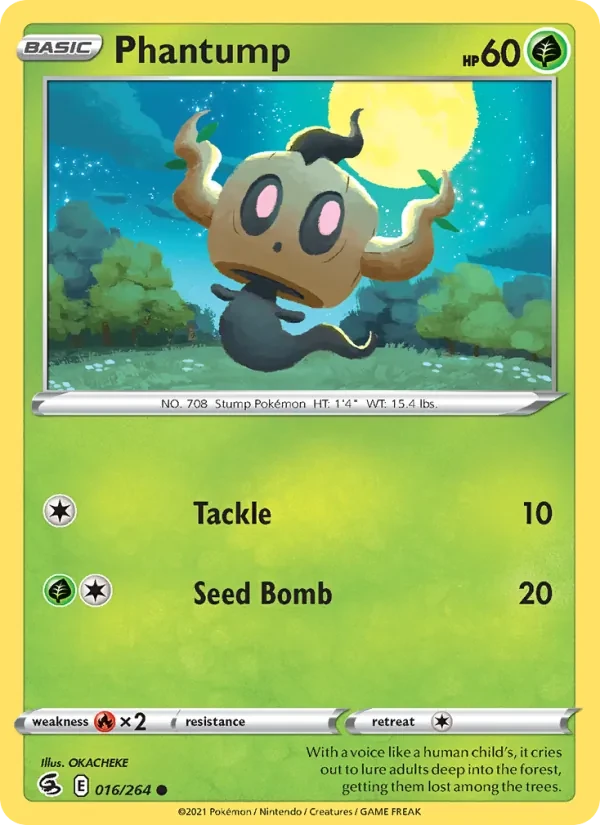 Phantump 16/264 Fusion Strike Pokémon card