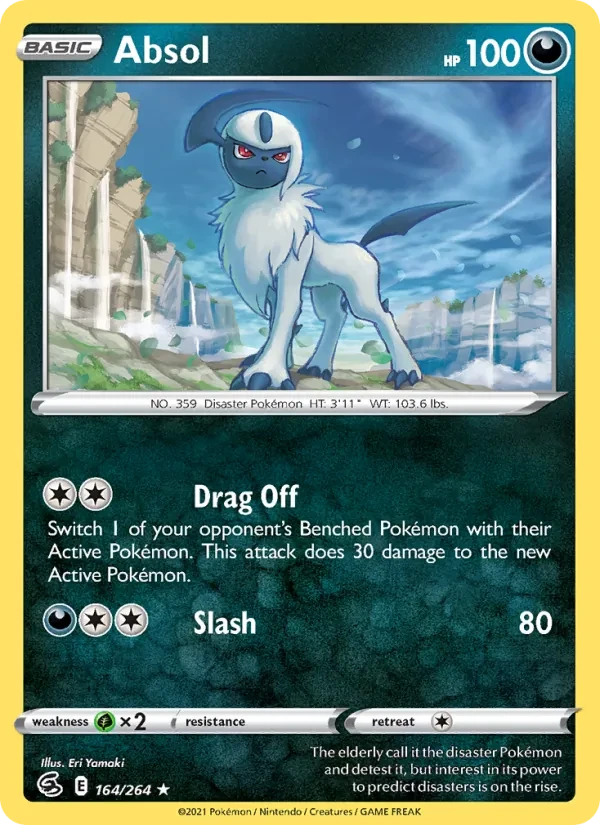 Absol 164/264 Fusion Strike Pokémon card