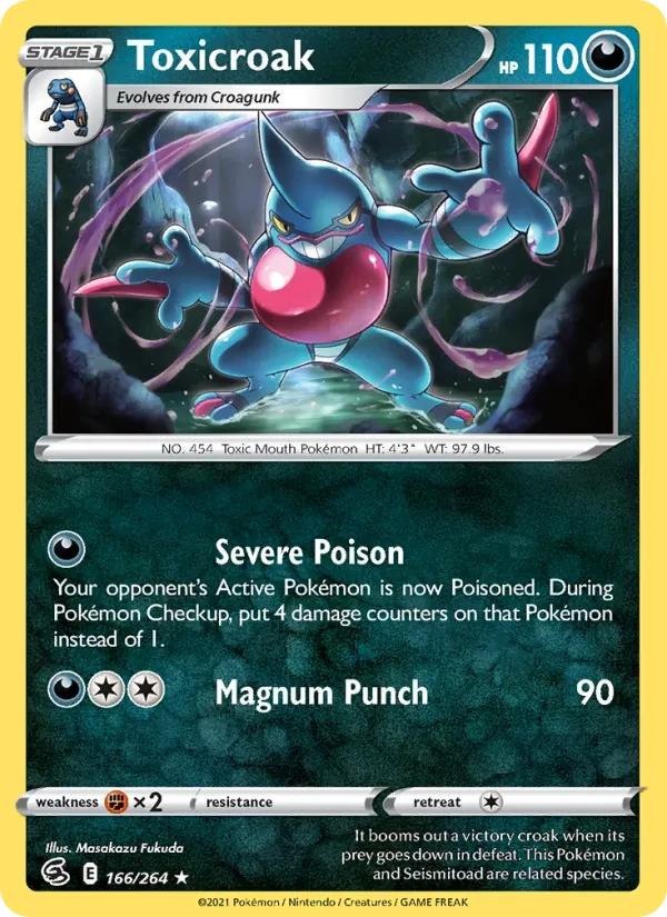 Toxicroak 166/264 Fusion Strike Pokémon card