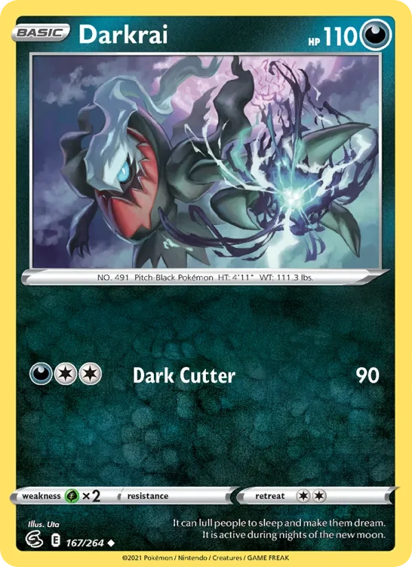 Darkrai 167/264 Fusion Strike Pokémon card