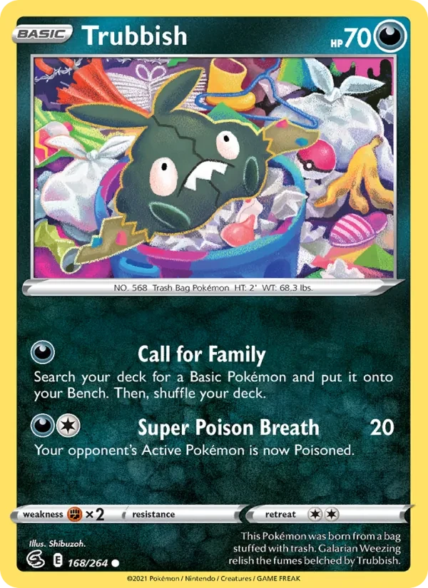 Trubbish 168/264 Fusion Strike Pokémon card
