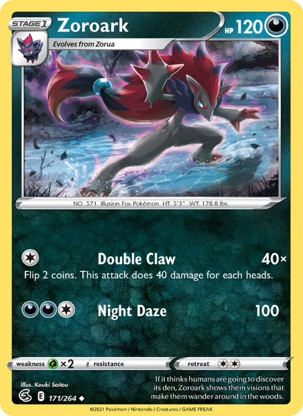 Zoroark 171/264 Fusion Strike Pokémon card