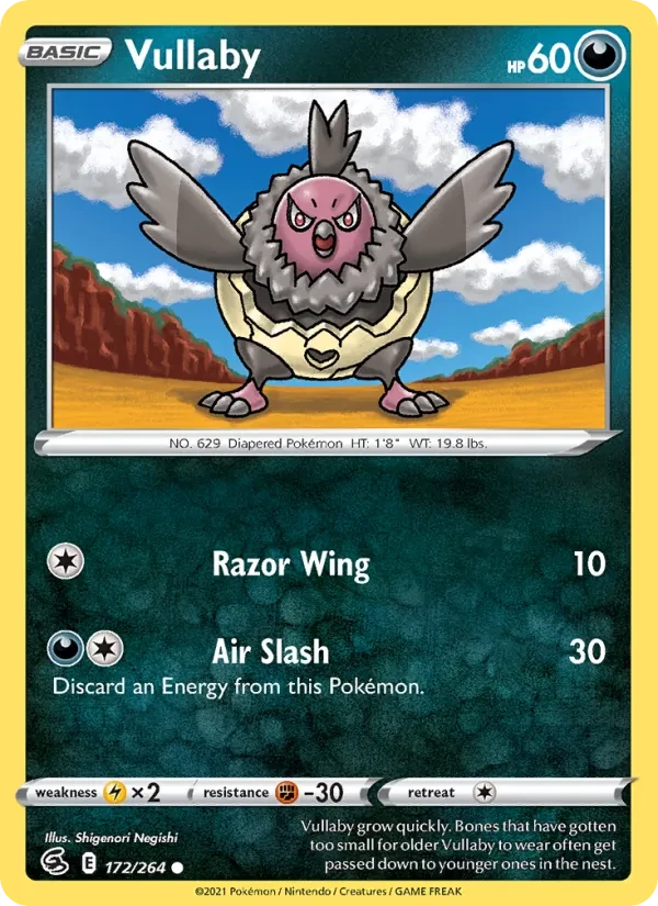 Vullaby 172/264 Fusion Strike Pokémon card