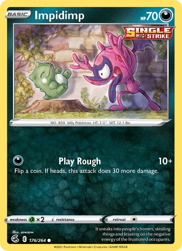 Impidimp 176/264 Fusion Strike Pokémon Karte