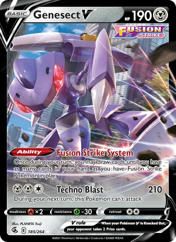 Carte Pokémon Genesect V 185/264 Fusion Strike