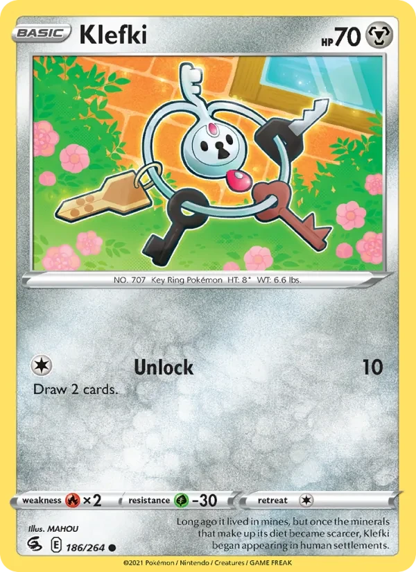 Klefki 186/264 Fusion Strike Pokémon card