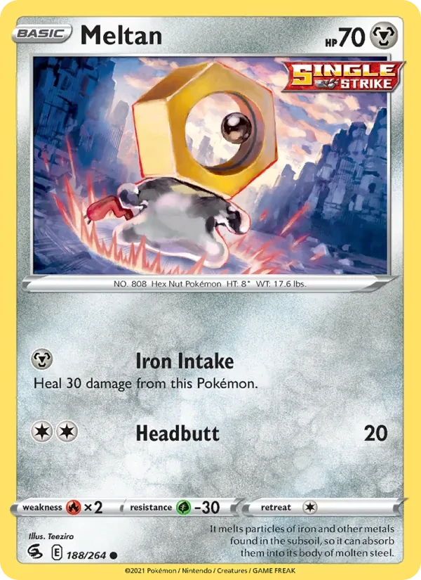 Meltan 188/264 Fusion Strike Pokémon card