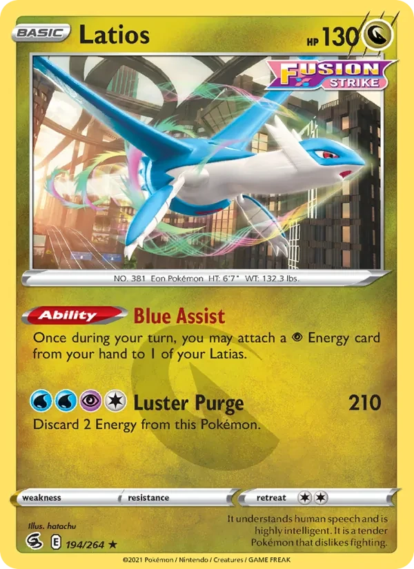 Latios 194/264 Fusion Strike Pokémon card