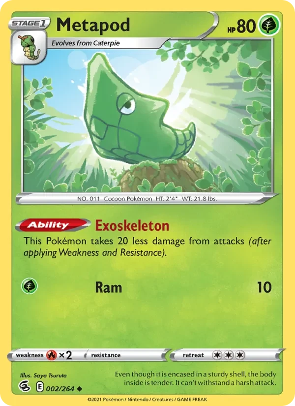 Metapod 2/264 Fusion Strike Pokémon card