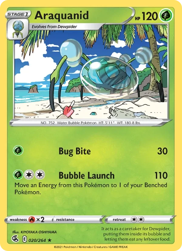 Araquanid 20/264 Fusion Strike Pokémon card