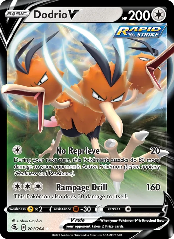 Dodrio V 201/264 Fusion Strike Pokémon card