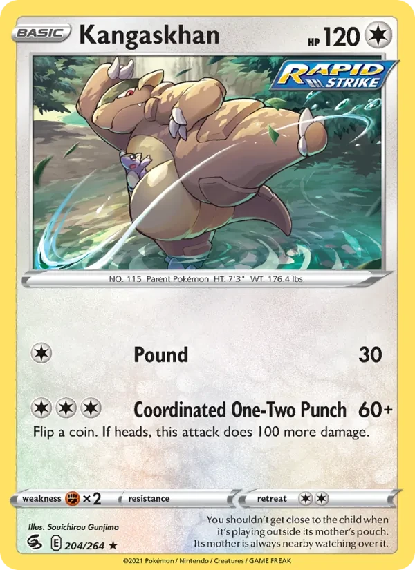 Kangaskhan 204/264 Fusion Strike Pokémon card