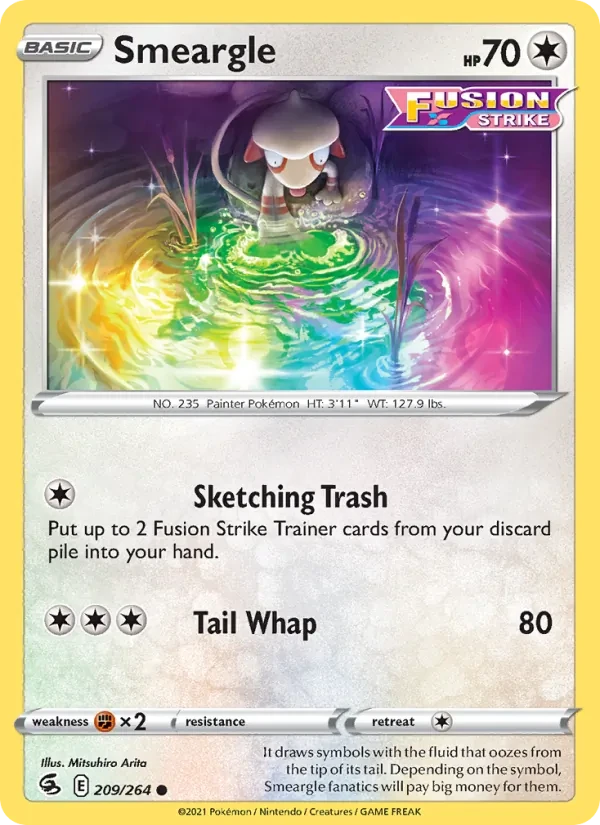 Smeargle 209/264 Fusion Strike Pokémon card