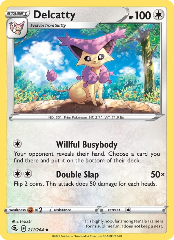 Delcatty 211/264 Fusion Strike Pokémon card