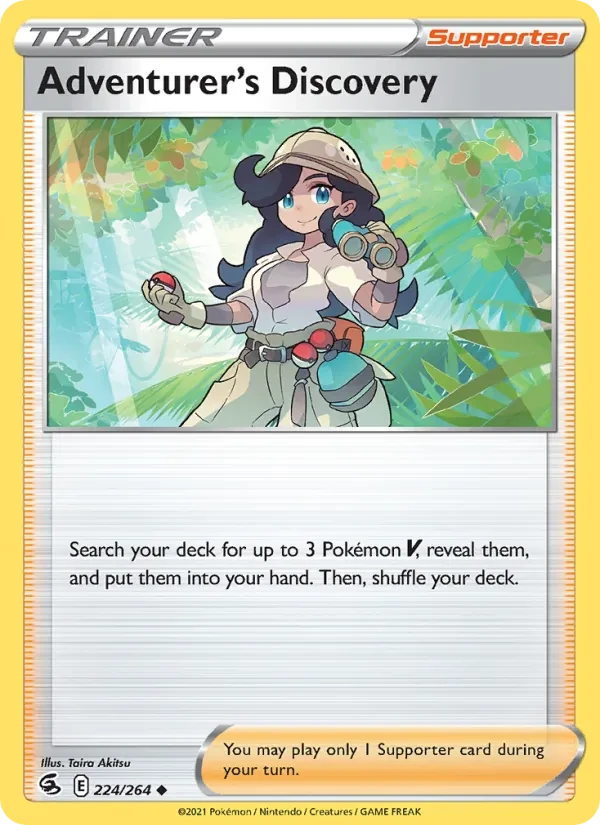 Adventurer's Discovery 224/264 Fusion Strike Pokémon card