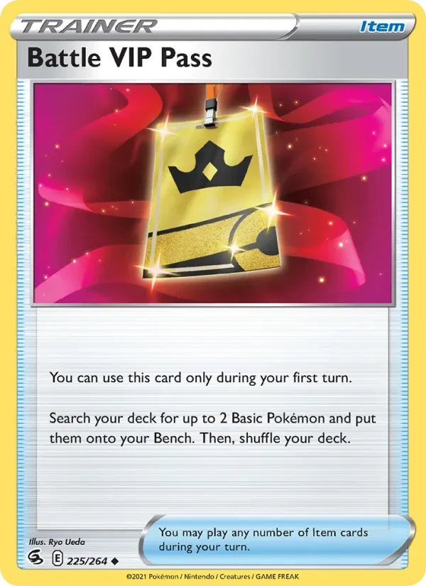 Battle VIP Pass 225/264 Fusion Strike Pokémon card