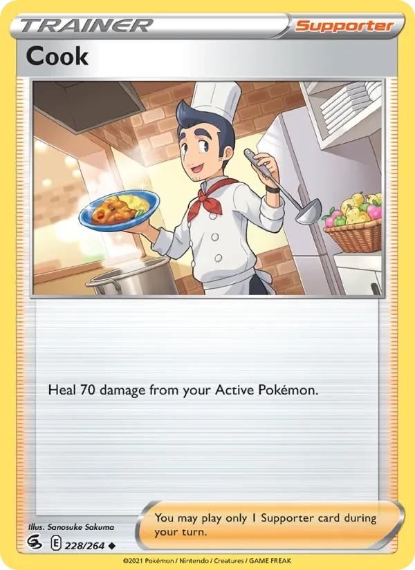 Cook 228/264 Fusion Strike Pokémon Karte