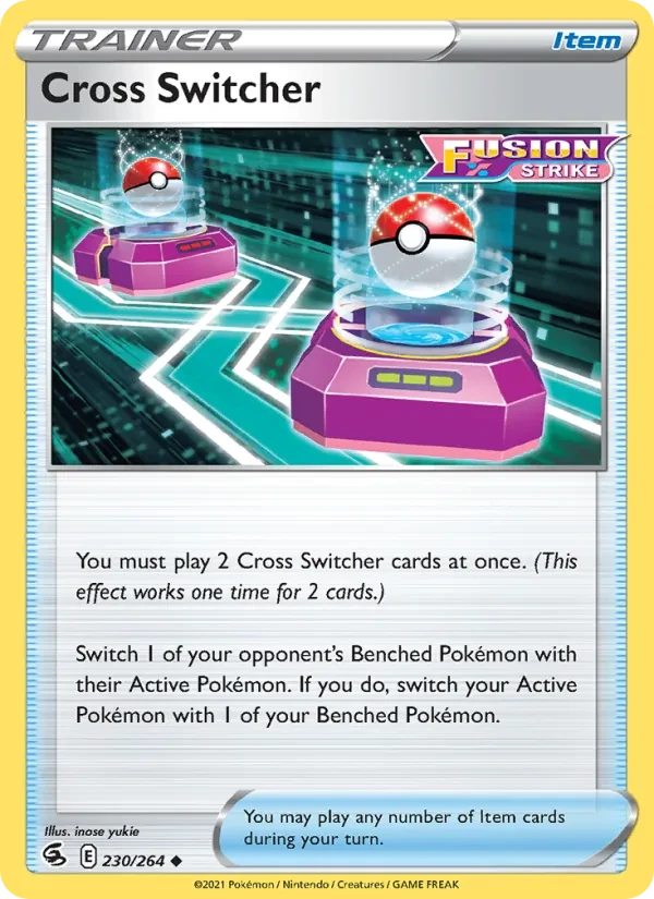 Cross Switcher 230/264 Fusion Strike Pokémon card