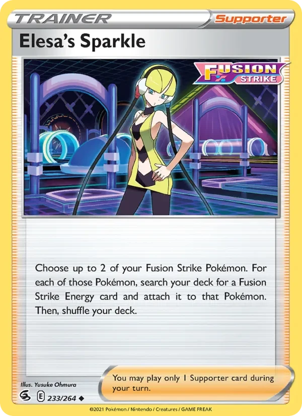 Elesa's Sparkle 233/264 Fusion Strike Pokémon card