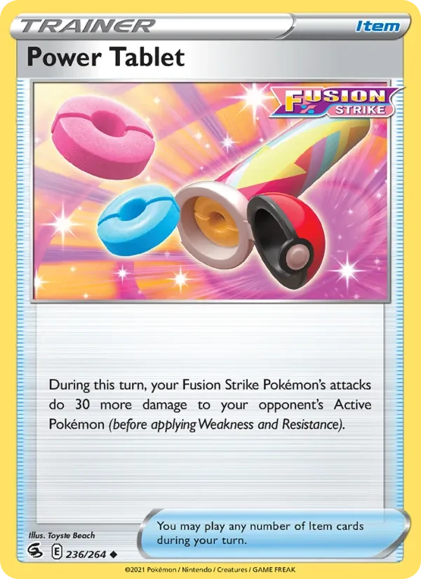 Power Tablet 236/264 Fusion Strike Pokémon card