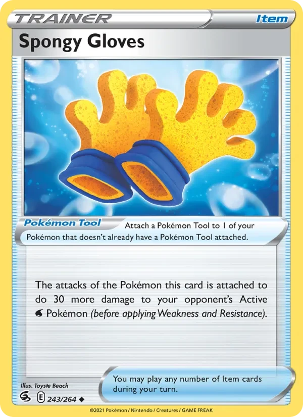Spongy Gloves 243/264 Fusion Strike Pokémon card