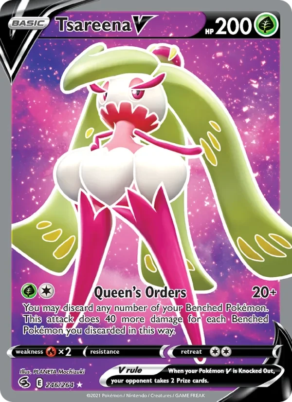 Tsareena V 246/264 Fusion Strike Pokémon card