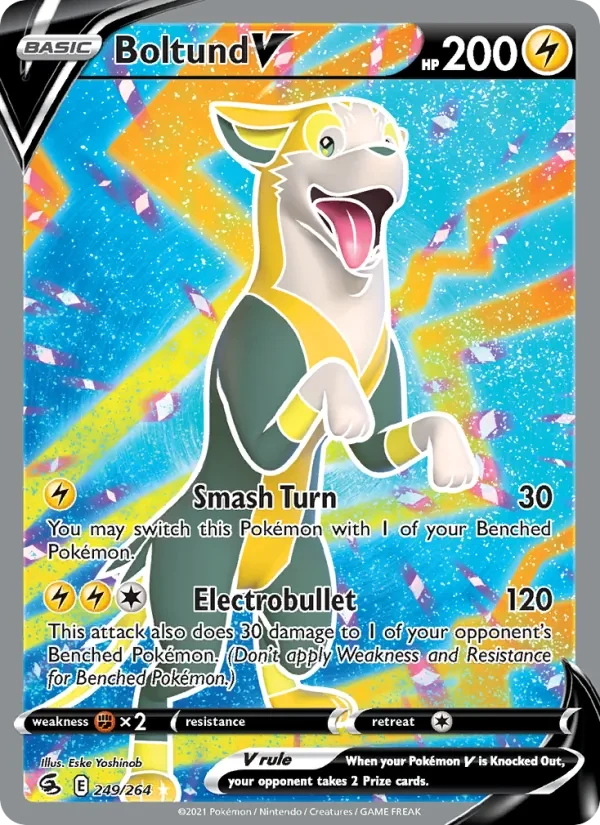 Boltund V 249/264 Fusion Strike Pokémon card