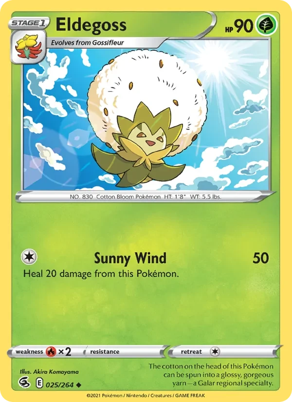 Eldegoss 25/264 Fusion Strike Pokémon card