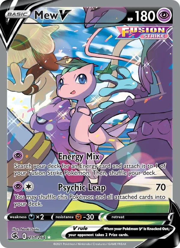 Mew V 251/264 Fusion Strike Pokémon Karte