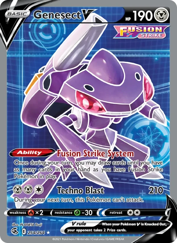 Carta Pokémon Genesect V 254/264 Fusion Strike
