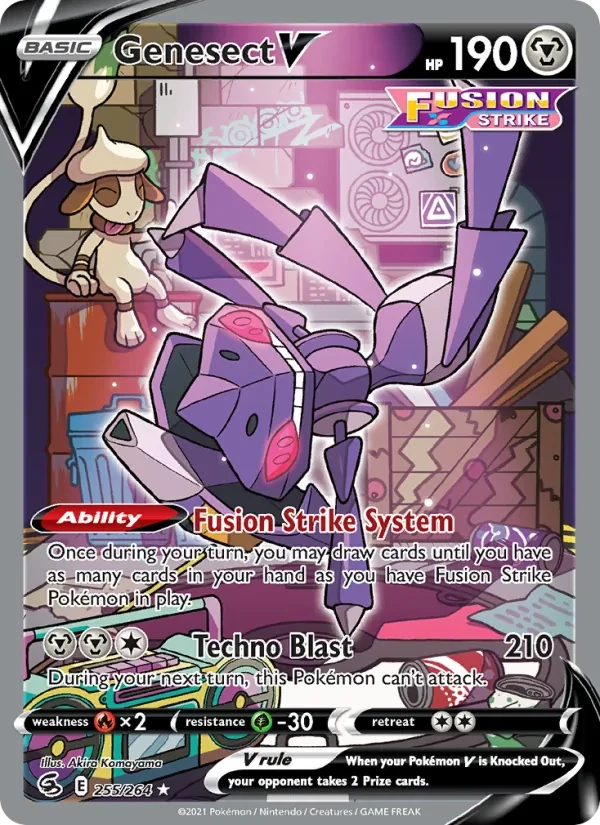 Genesect V 255/264 Fusion Strike Pokémon kaart