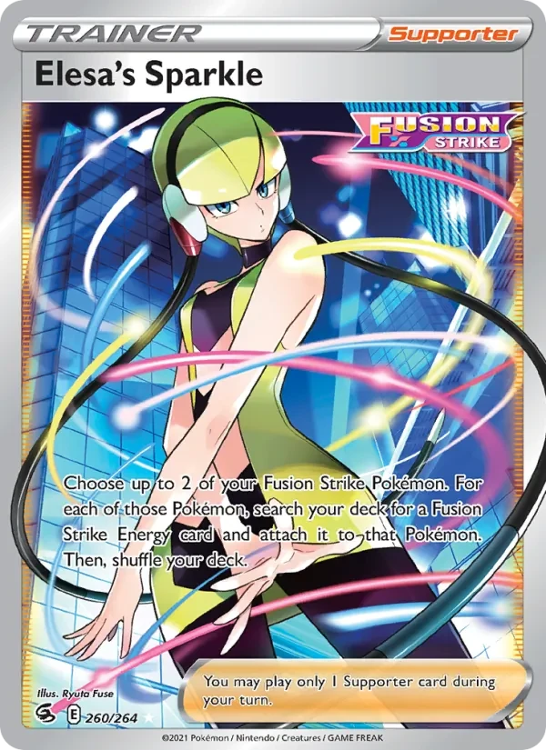 Elesa's Sparkle 260/264 Fusion Strike Pokémon card