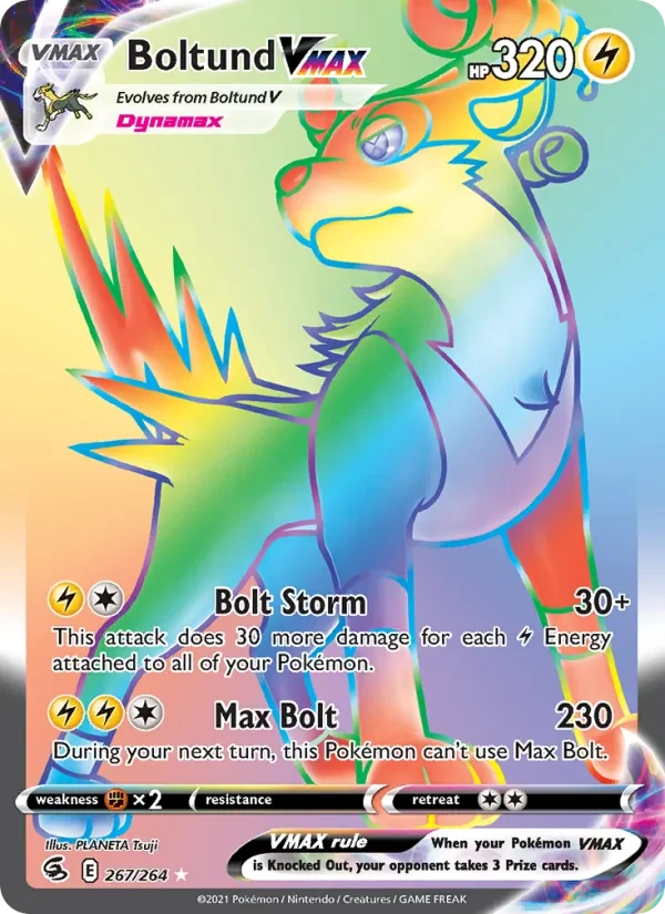 Boltund VMAX 267/264 Fusion Strike Pokémon card