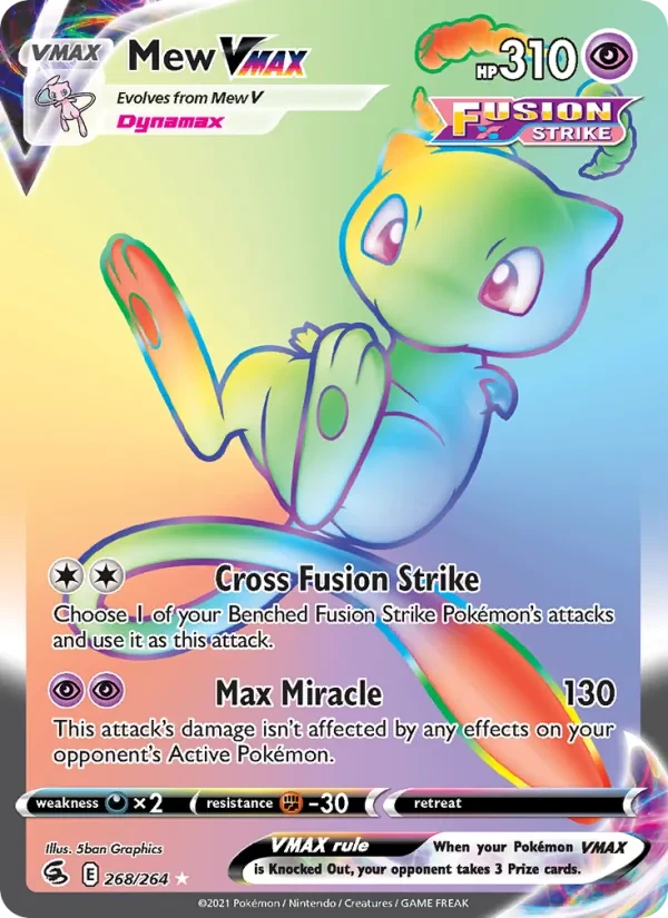 Mew VMAX 268/264 Fusion Strike Pokémon card