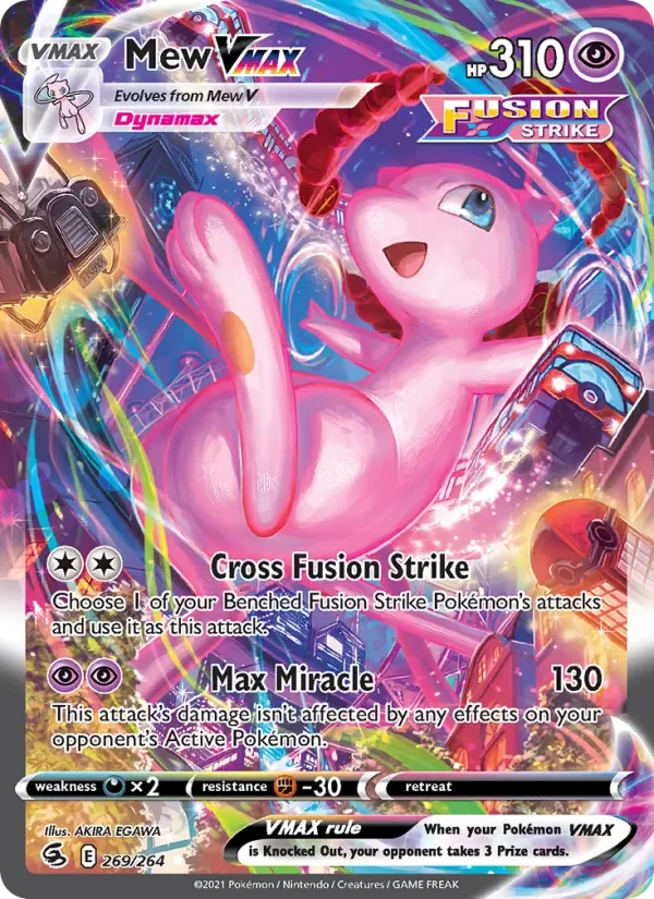 Mew VMAX 269/264 Fusion Strike Pokémon card