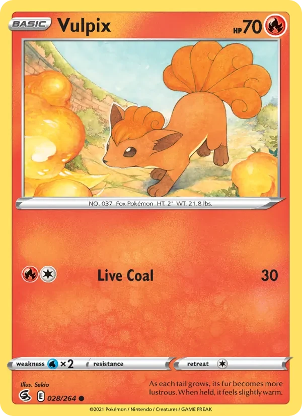 Vulpix 28/264 Fusion Strike Pokémon kaart