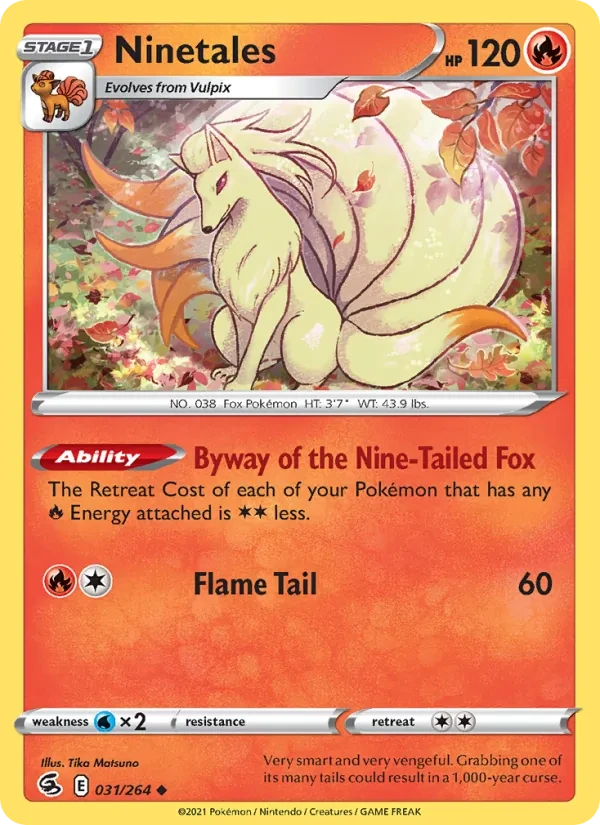 Ninetales 31/264 Fusion Strike Pokémon card