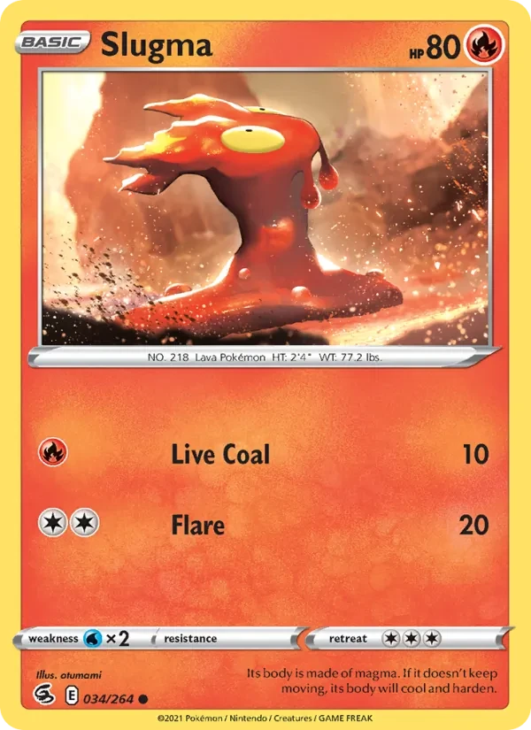 Slugma 34/264 Fusion Strike Pokémon card